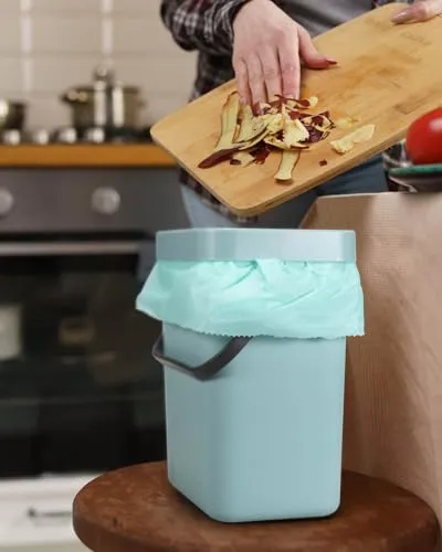 1.2 Gallon Small Trash Bags Garbage Bags, AYOTEE Mini Compostable Strong Bathroom Wastebasket Can Liners trash Bags for Home Office Kitchen fit 5L,5 Liter,1 Gal,Green