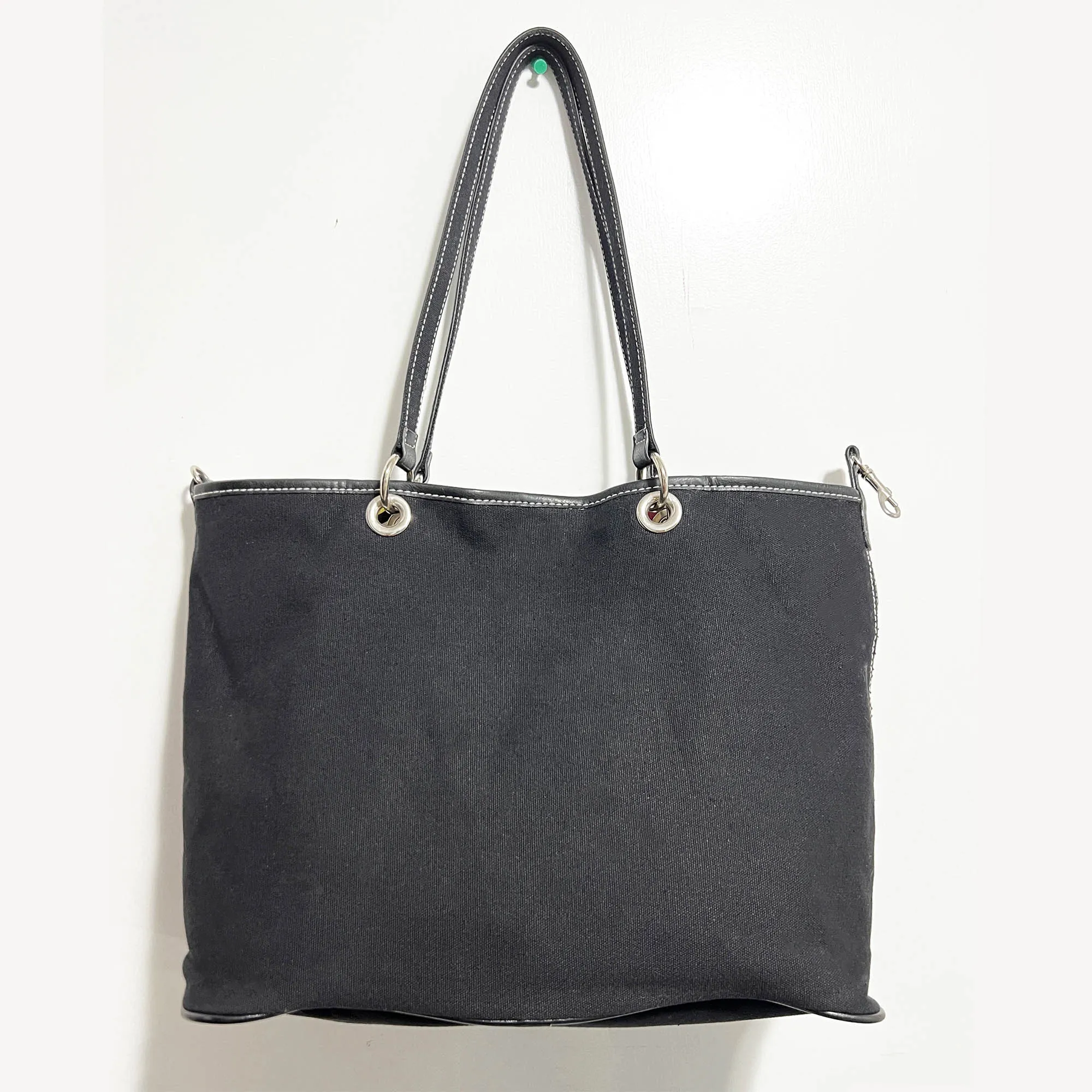 1970s Mod Multicolor Hippie Canvas Shoulder Bag - Reverses to Black Handbag 15 in.