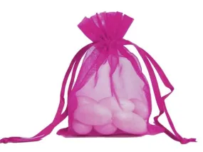 5x7 Fushia Sheer Organza Bags -10 pcs