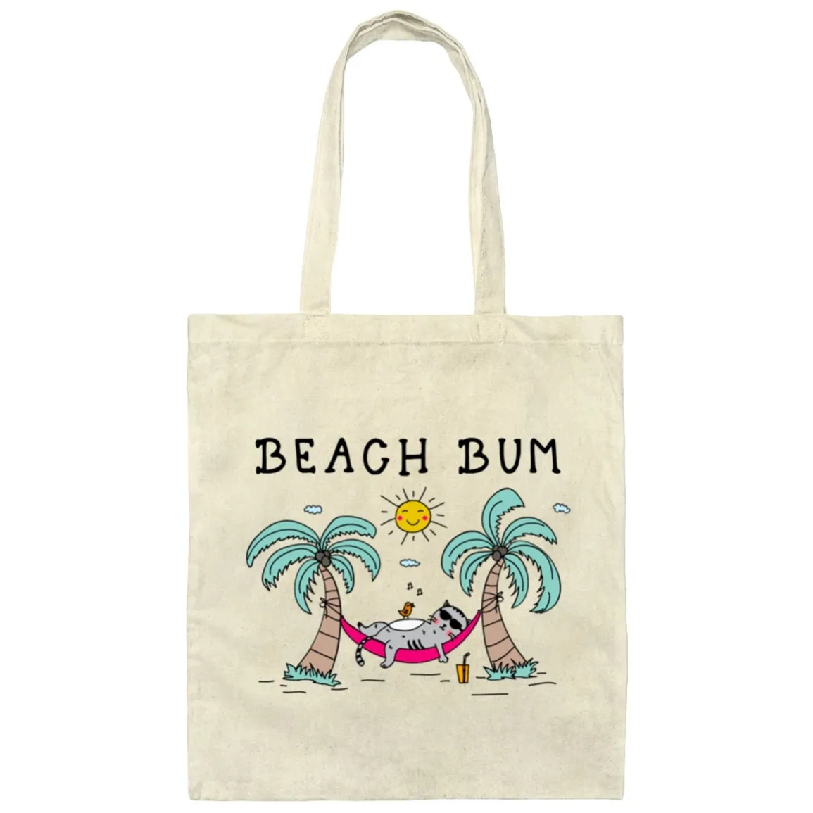 Beach Bum Cat Tote Bag