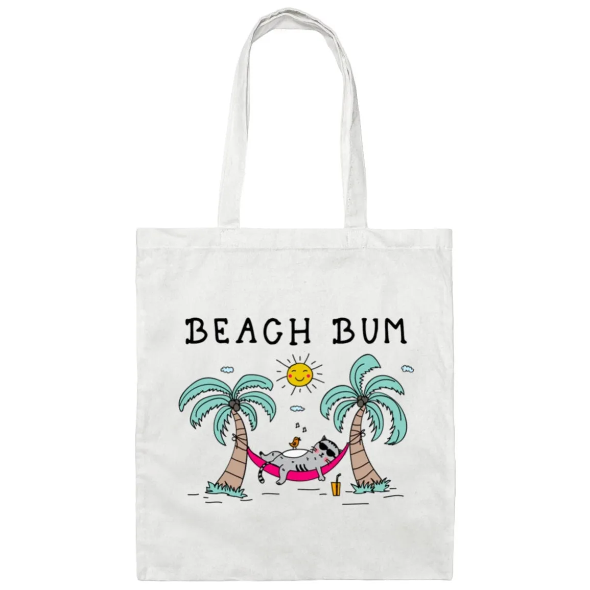 Beach Bum Cat Tote Bag