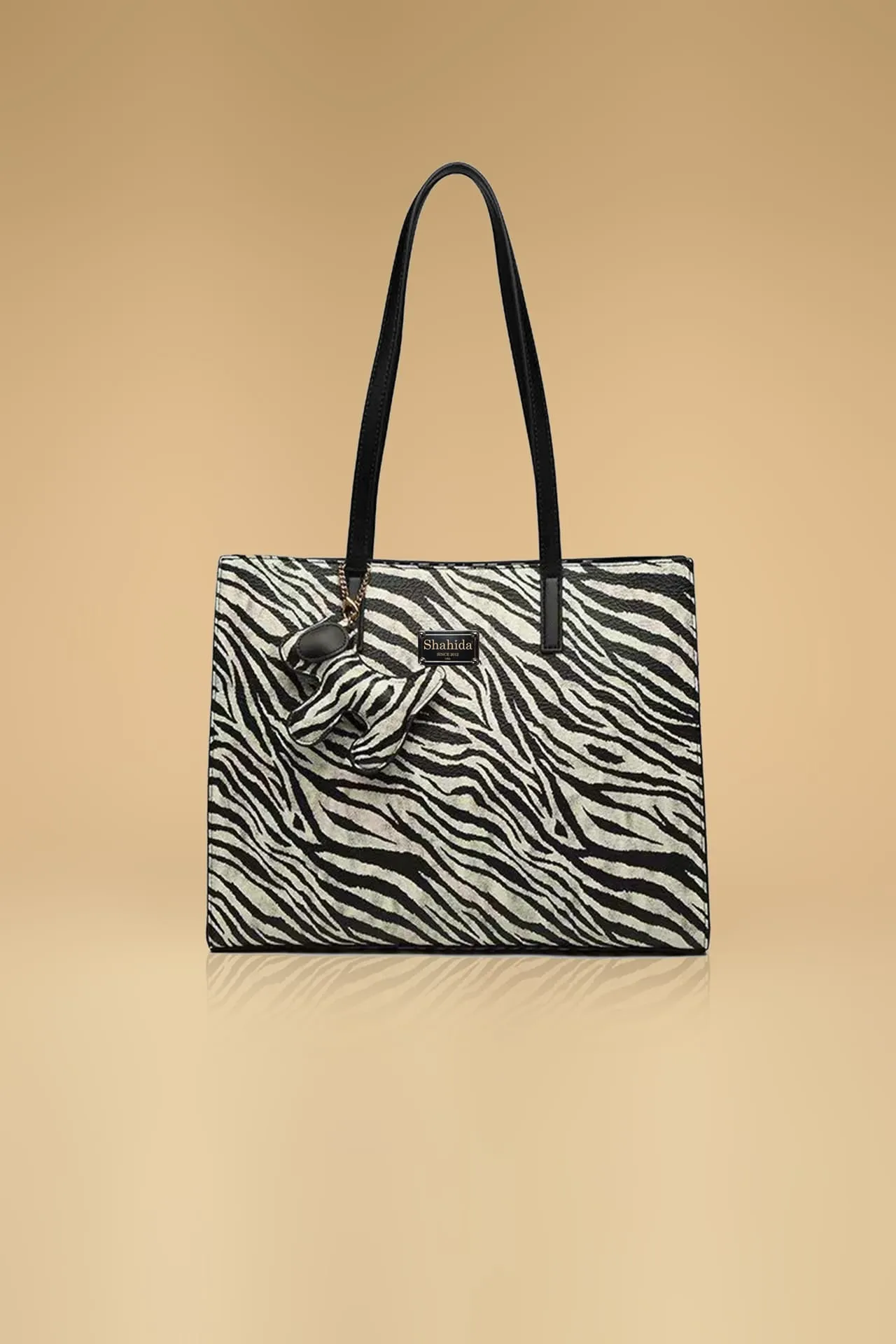 Black Handle Zebra Luxury Purse