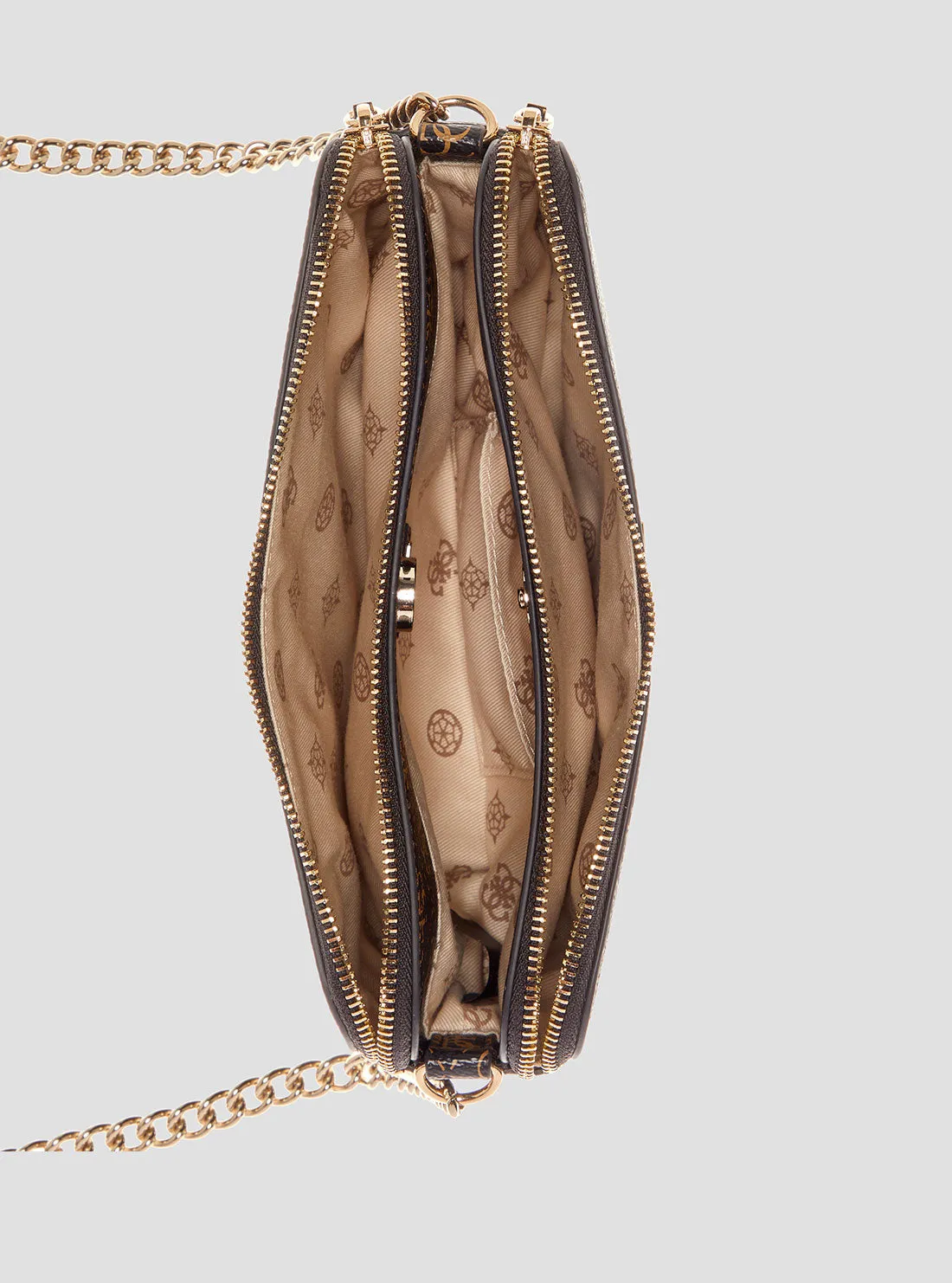 Brown Logo Daryna Crossbody Bag