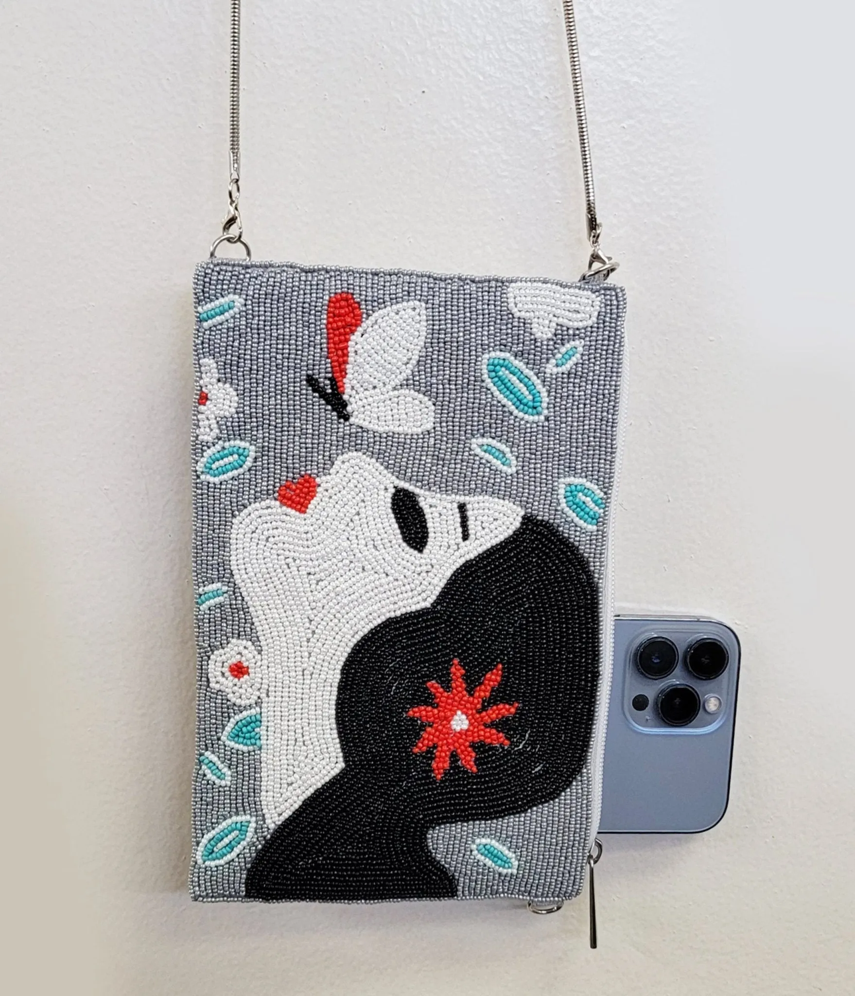 Butterfly Goddess Beaded Cell Phone Bag