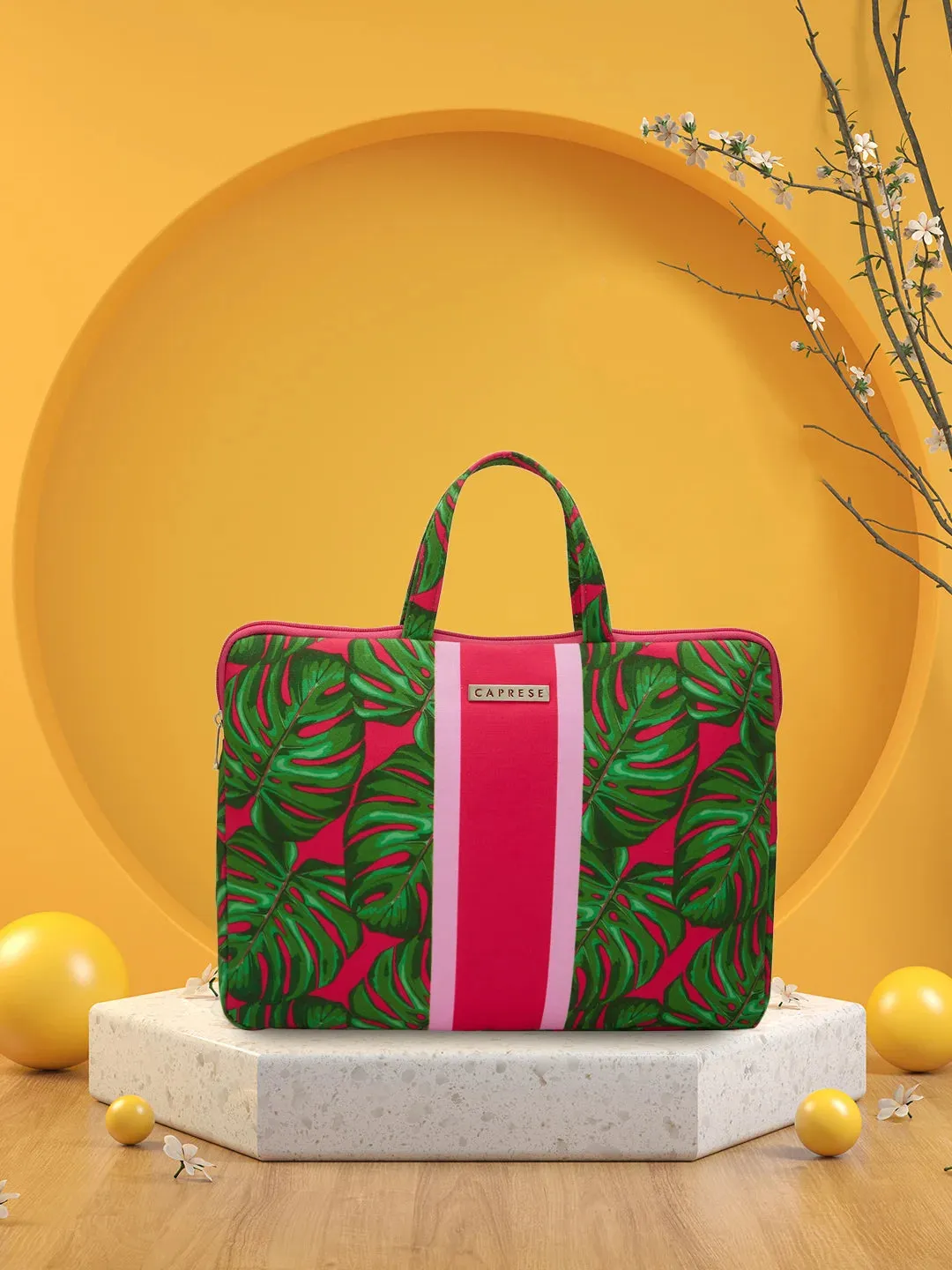 Caprese Tulip Laptop Sleeve Large Green