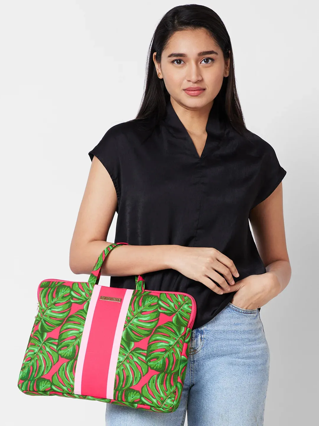 Caprese Tulip Laptop Sleeve Large Green