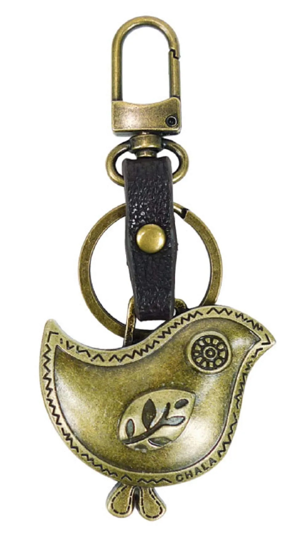 Chala Bronze Mini Metal Purse Charm, Key Fob, Animal Keychain - M605