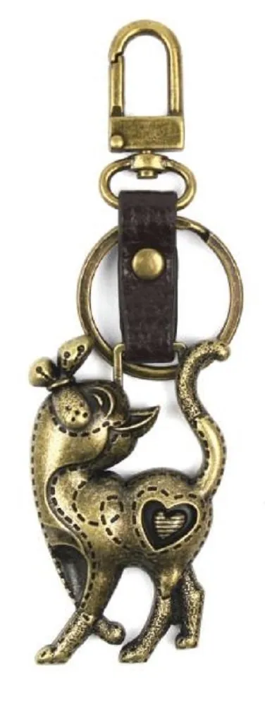 Chala Bronze Mini Metal Purse Charm, Key Fob, Animal Keychain - M605