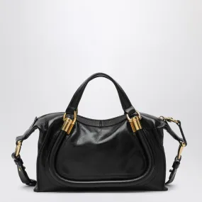 Chloé Small Paraty 24 Bag In Shiny Black Leather Women