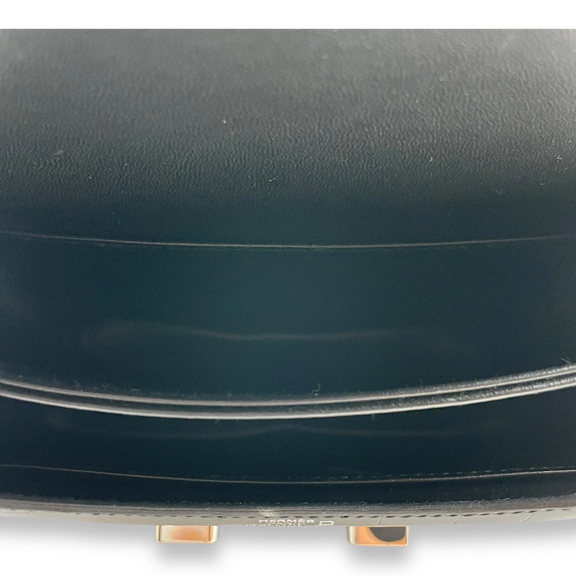 Constance 18 Black in Shiny Alligator, Oeil De Fer Palladium hardware