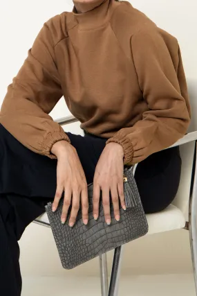 Croc Clutch grey