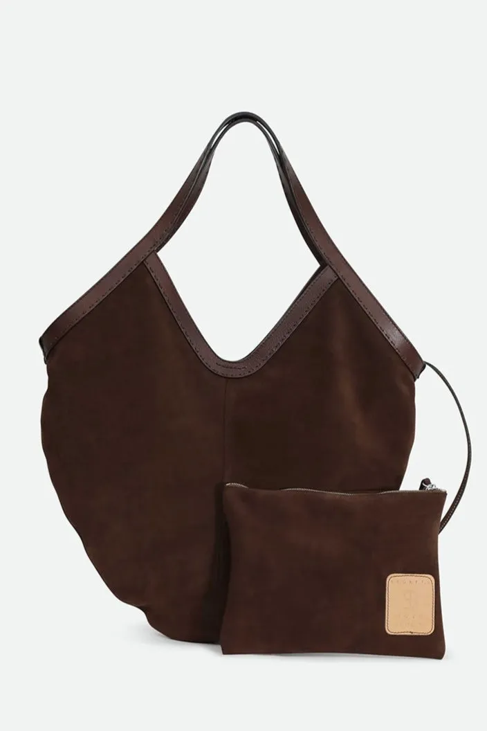 DANTE HOBO BAG IN DEEP MOCHA SUEDE