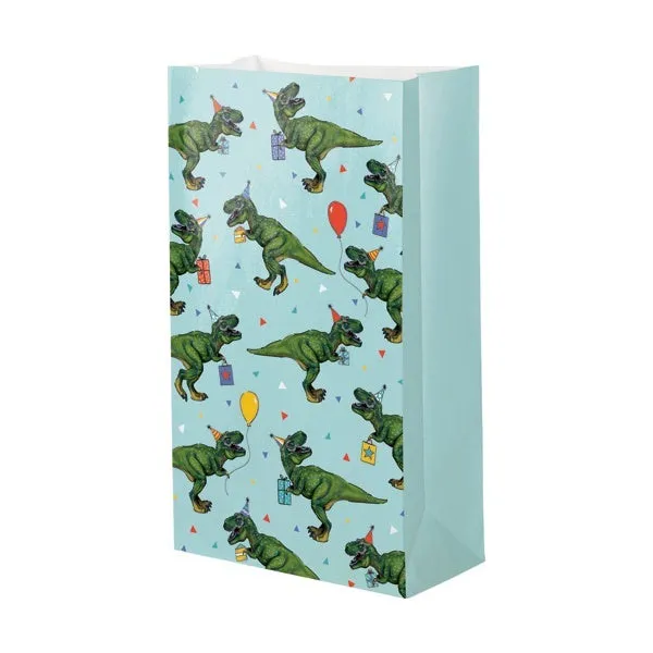 Dinosaur Fun Paper Loot Bags - 8 Pkt