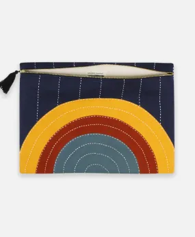 Eclipse Oversized Pouch Clutch - Rainbow