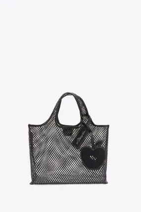 Embellished Mesh Mini Market Tote