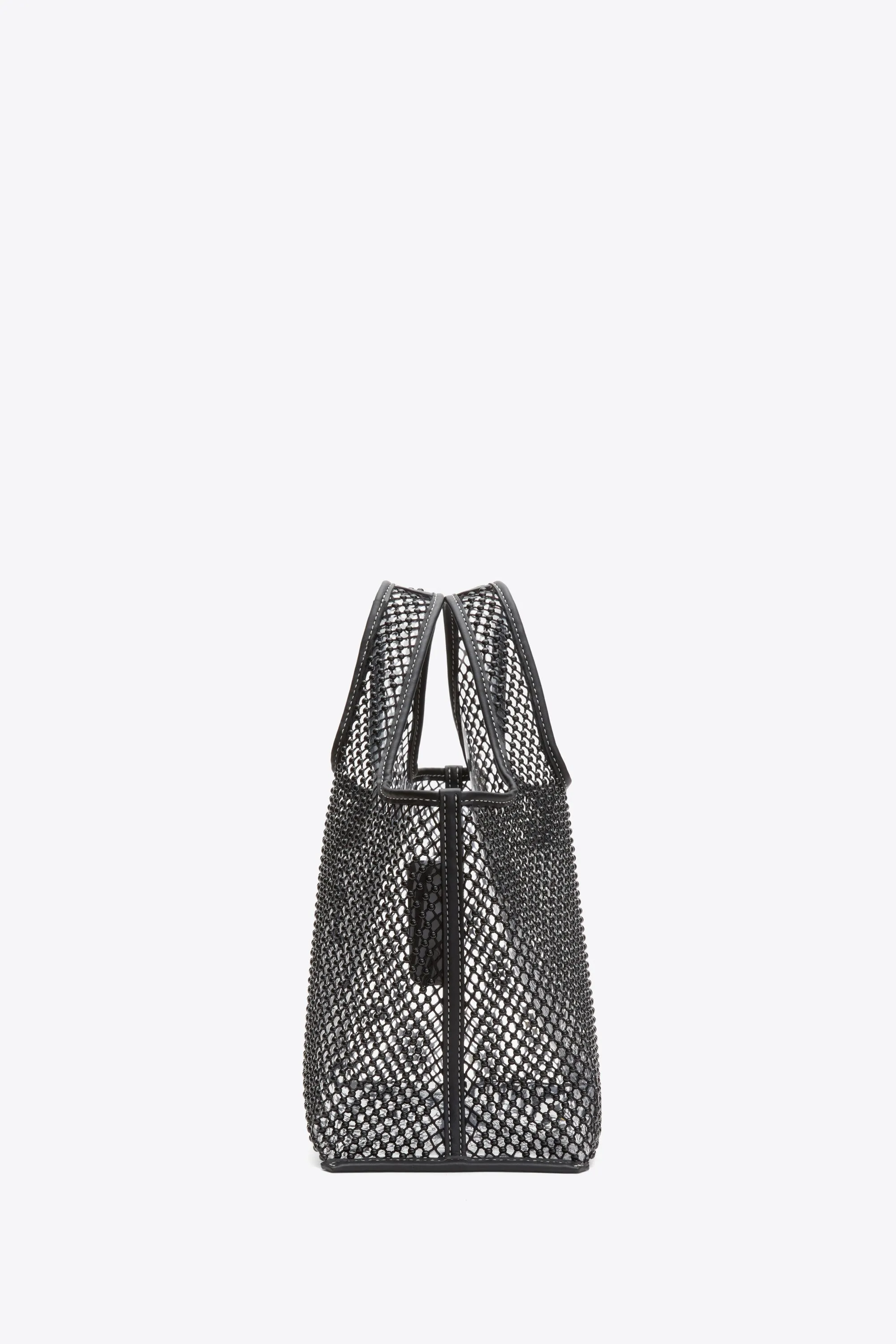 Embellished Mesh Mini Market Tote