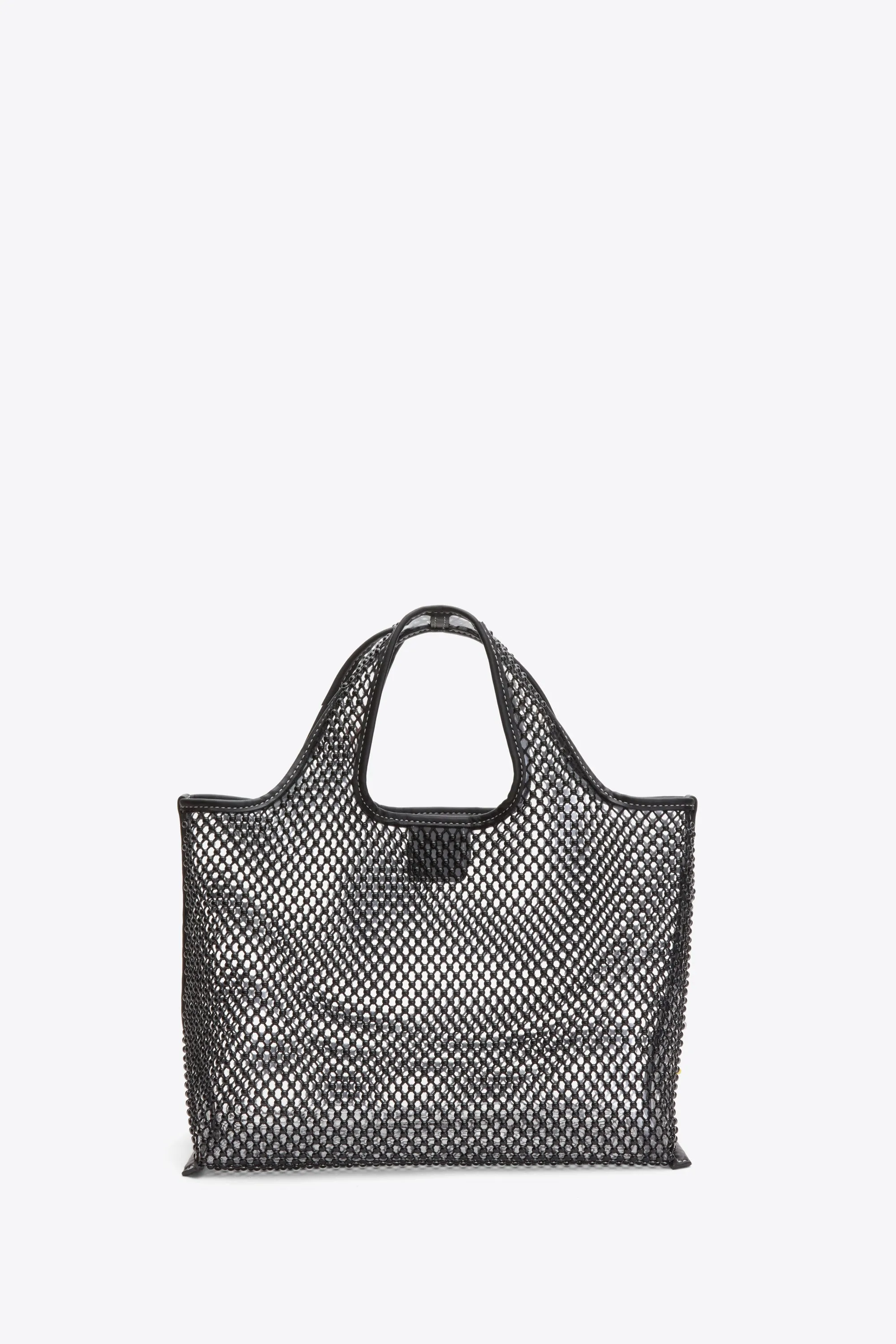Embellished Mesh Mini Market Tote