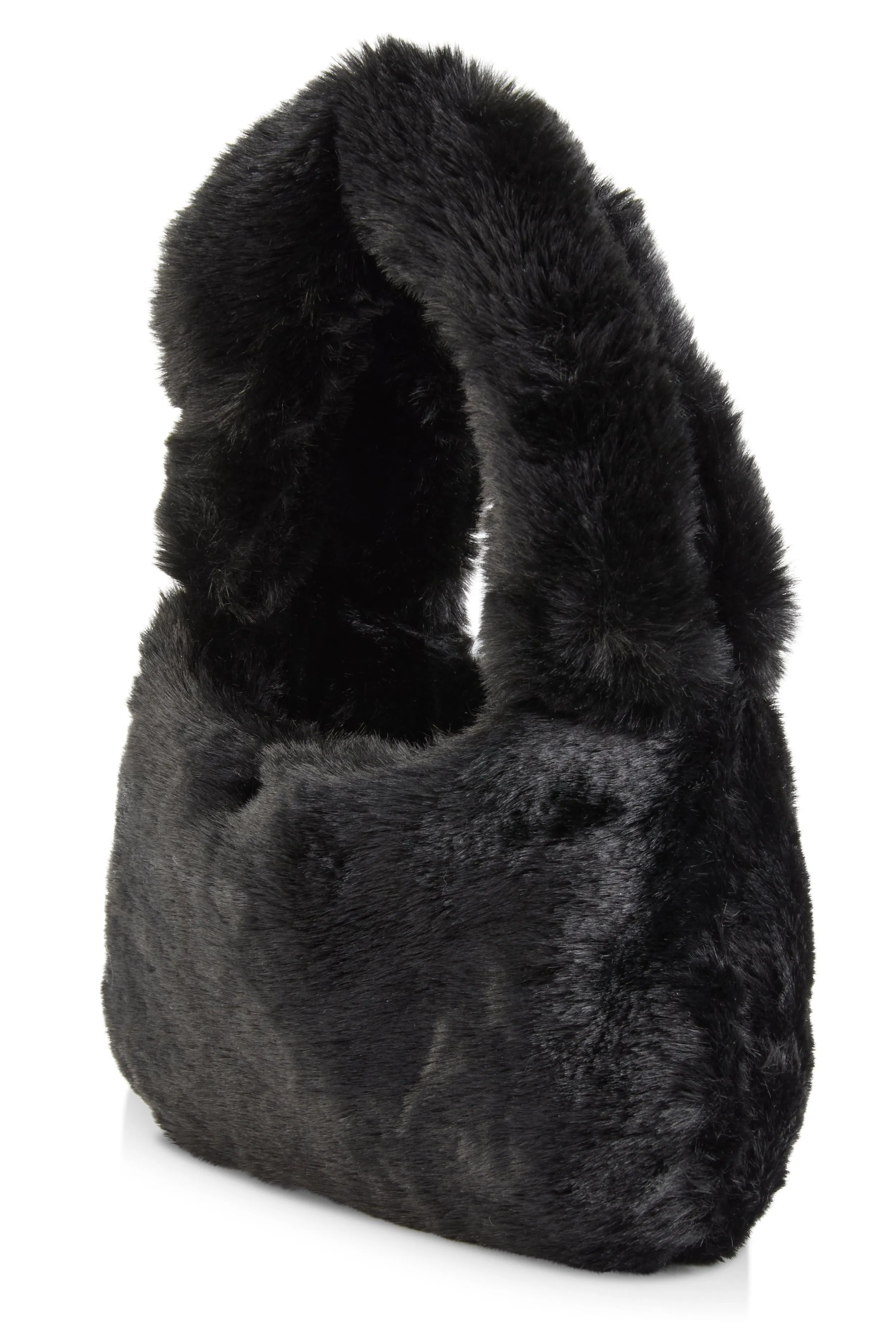 Faux Fur Mini Clutch Crossbody Bag