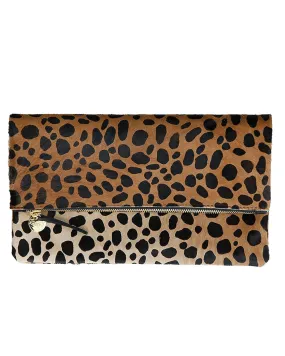 Foldover Clutch in Leopard