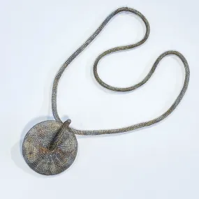 French Long Rainbow with Round Pendant Necklace