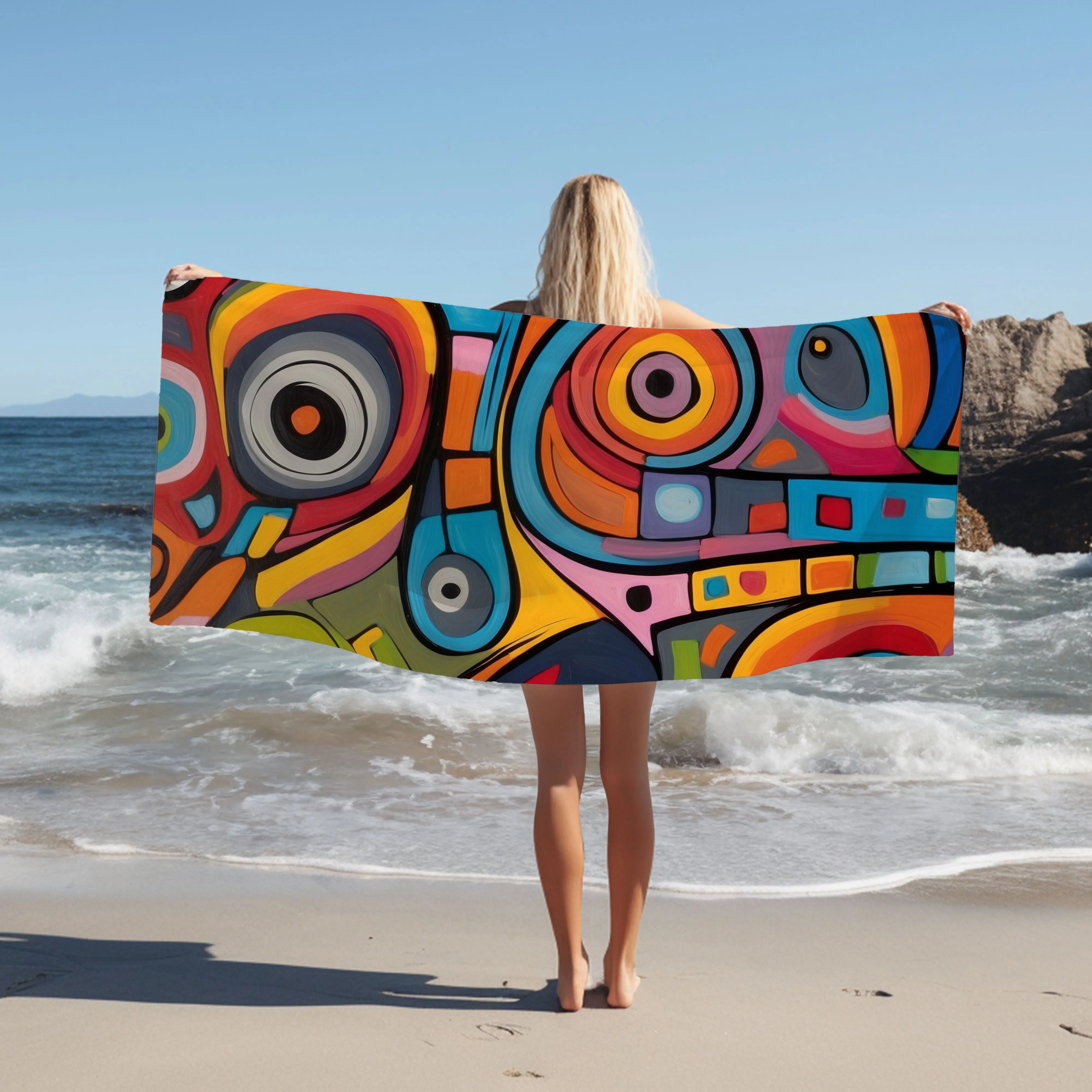Fun Abstract Beach Towel - Choose Your Size