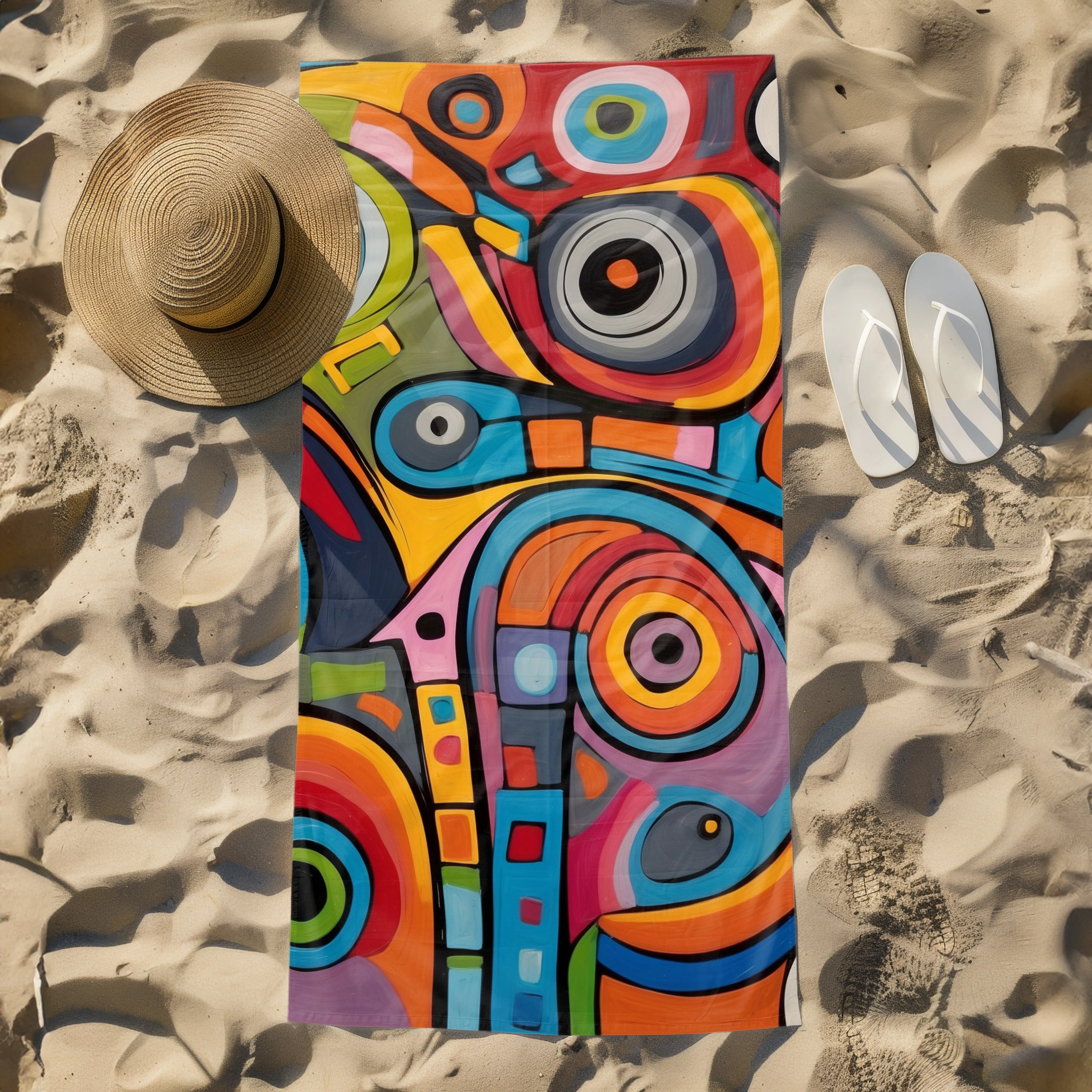 Fun Abstract Beach Towel - Choose Your Size