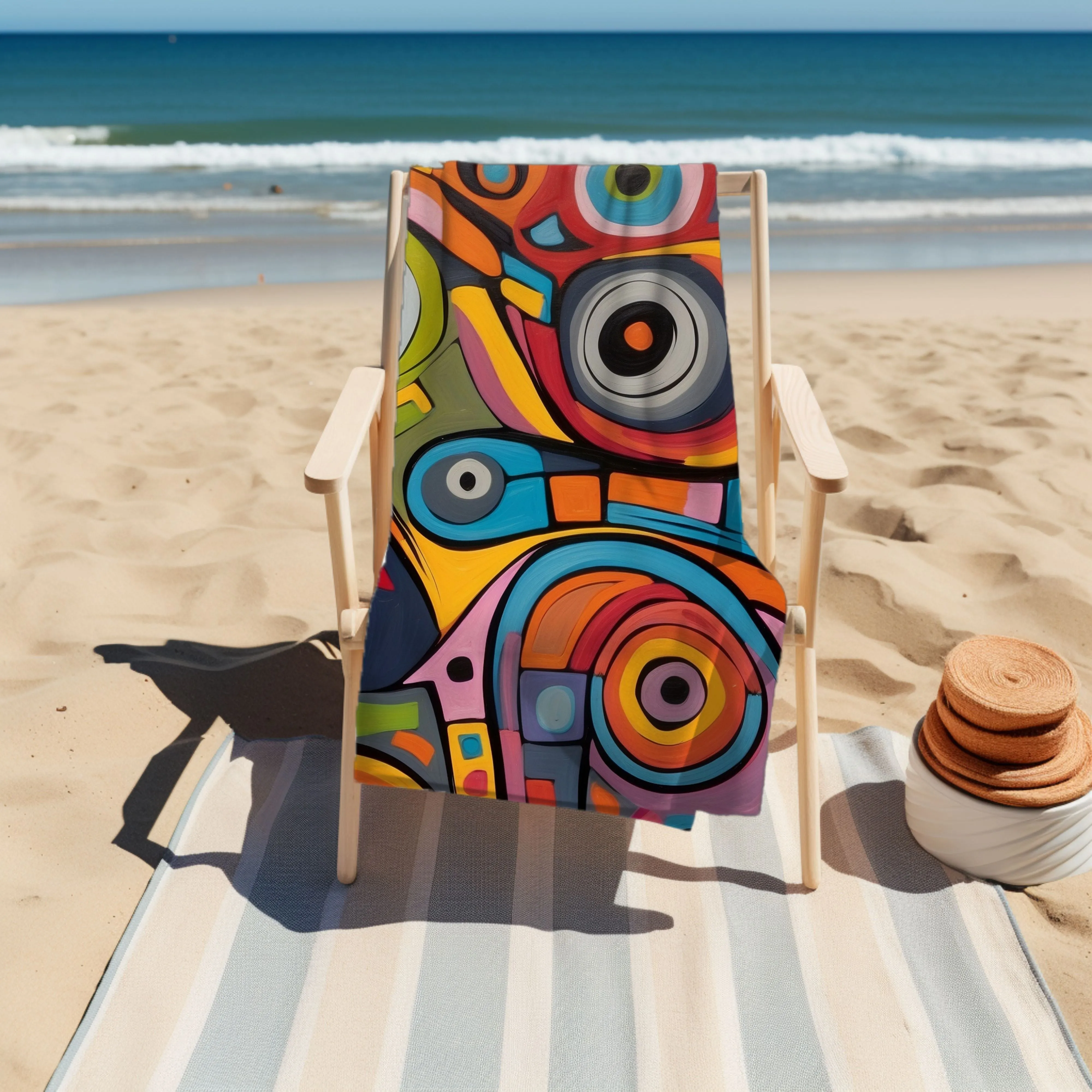Fun Abstract Beach Towel - Choose Your Size