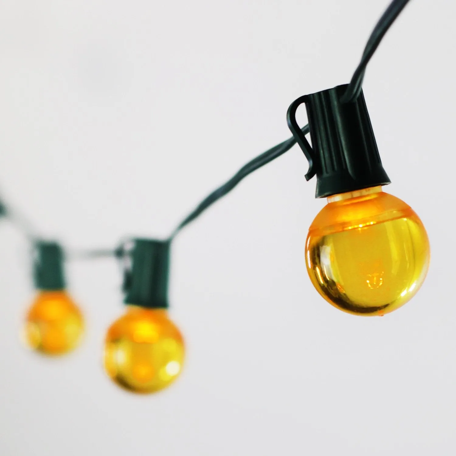 G40 Yellow Smooth LED Bulbs E17 Bases (25 Pack)