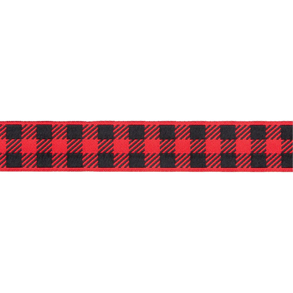 Gingham Red and Black-7/8"-by the yard