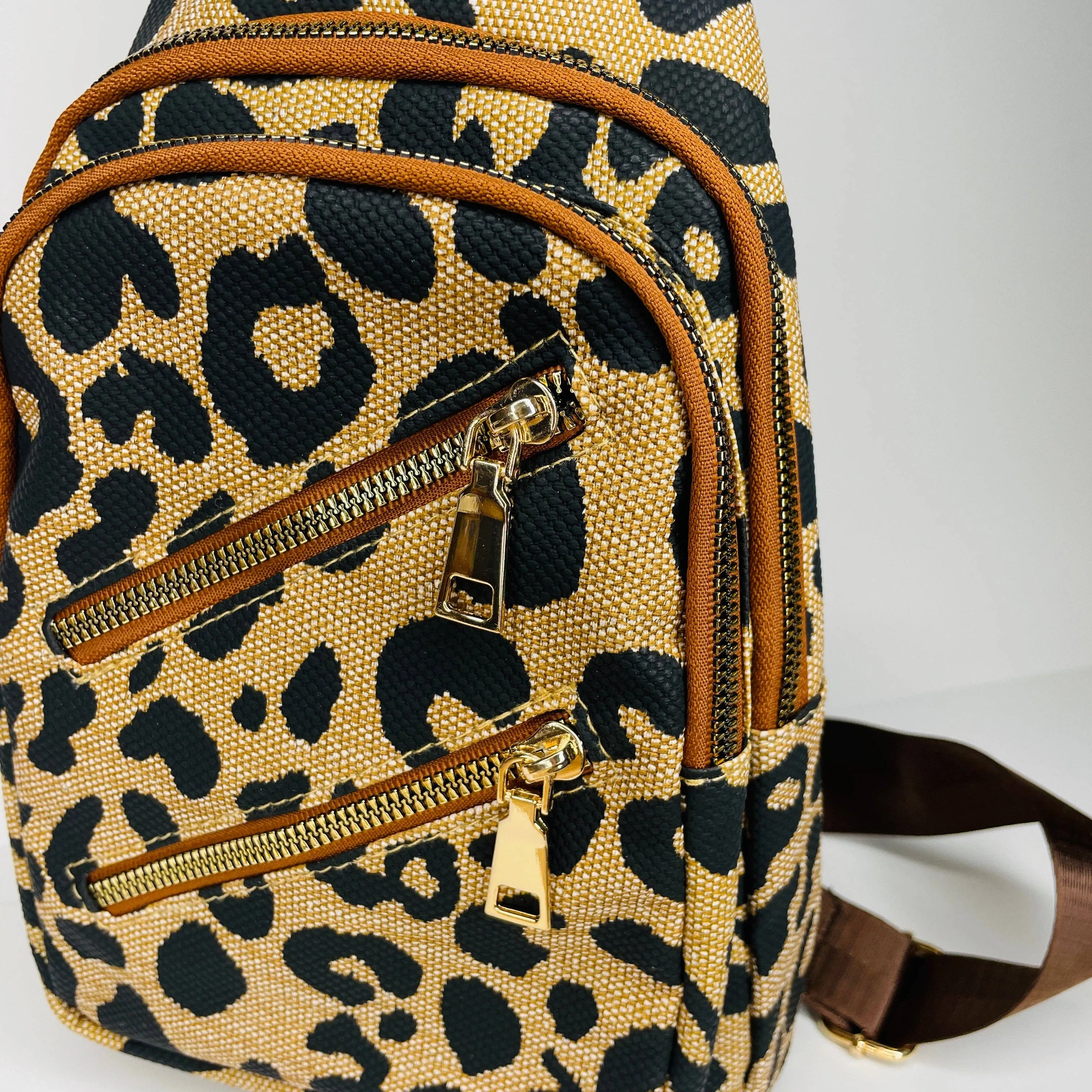 Gray Bird Label - Mila Leopard Sling Bag