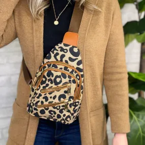 Gray Bird Label - Mila Leopard Sling Bag
