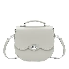 Handmade Leather Twist Lock Saddle Bag - Ghost
