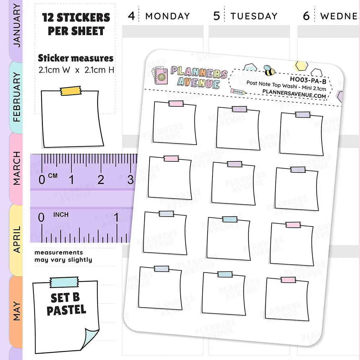 Hobonichi Mini Sticky Note Stickers