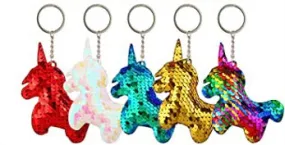 *Keychain -Unicorn Flip Sequin