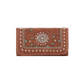 Lady Lace Turquoise Tri-Fold Wallet