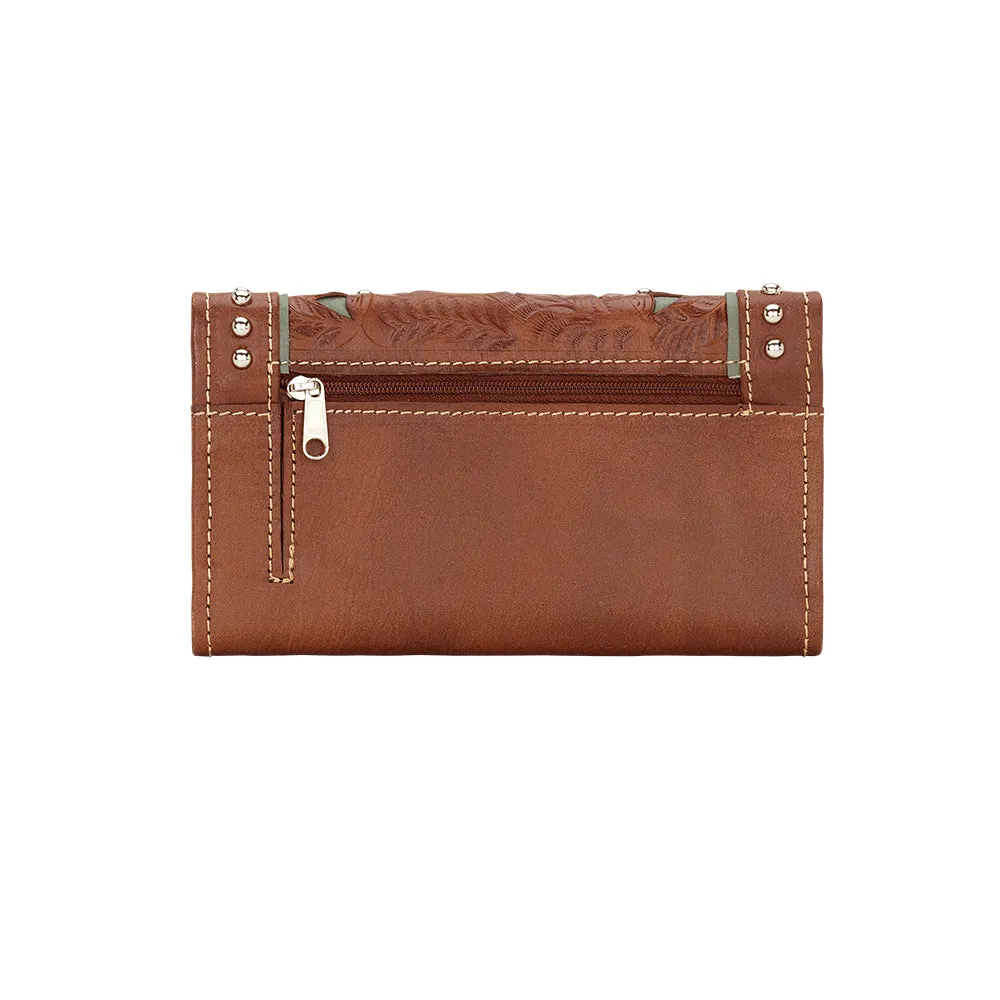 Lady Lace Turquoise Tri-Fold Wallet
