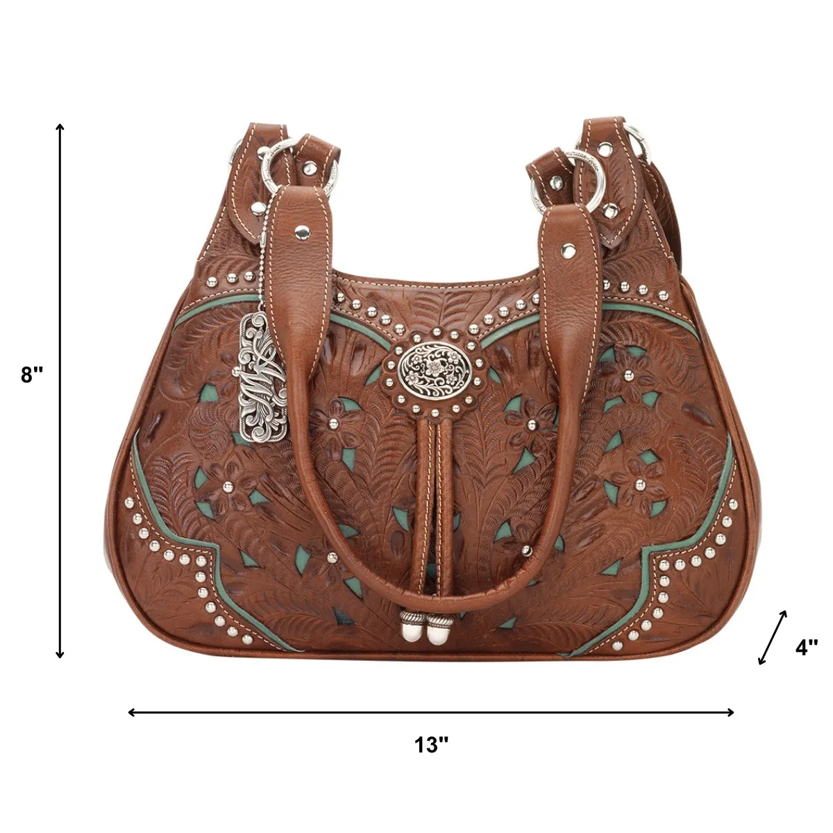 Lady Lace Western Purse Turquoise Lace Tote