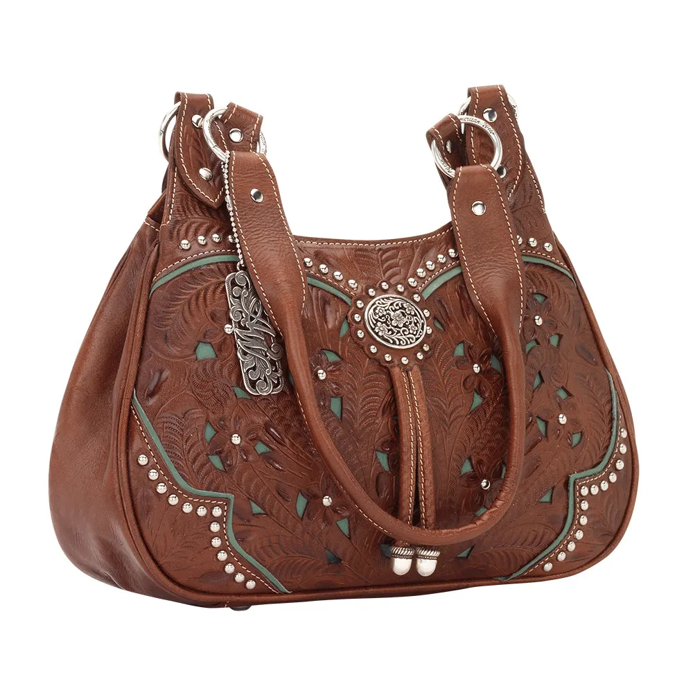 Lady Lace Western Purse Turquoise Lace Tote
