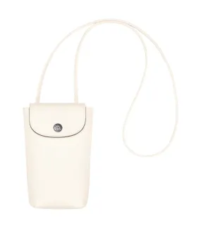Le Pliage Xtra Phone Case with Leather Lace Ecru