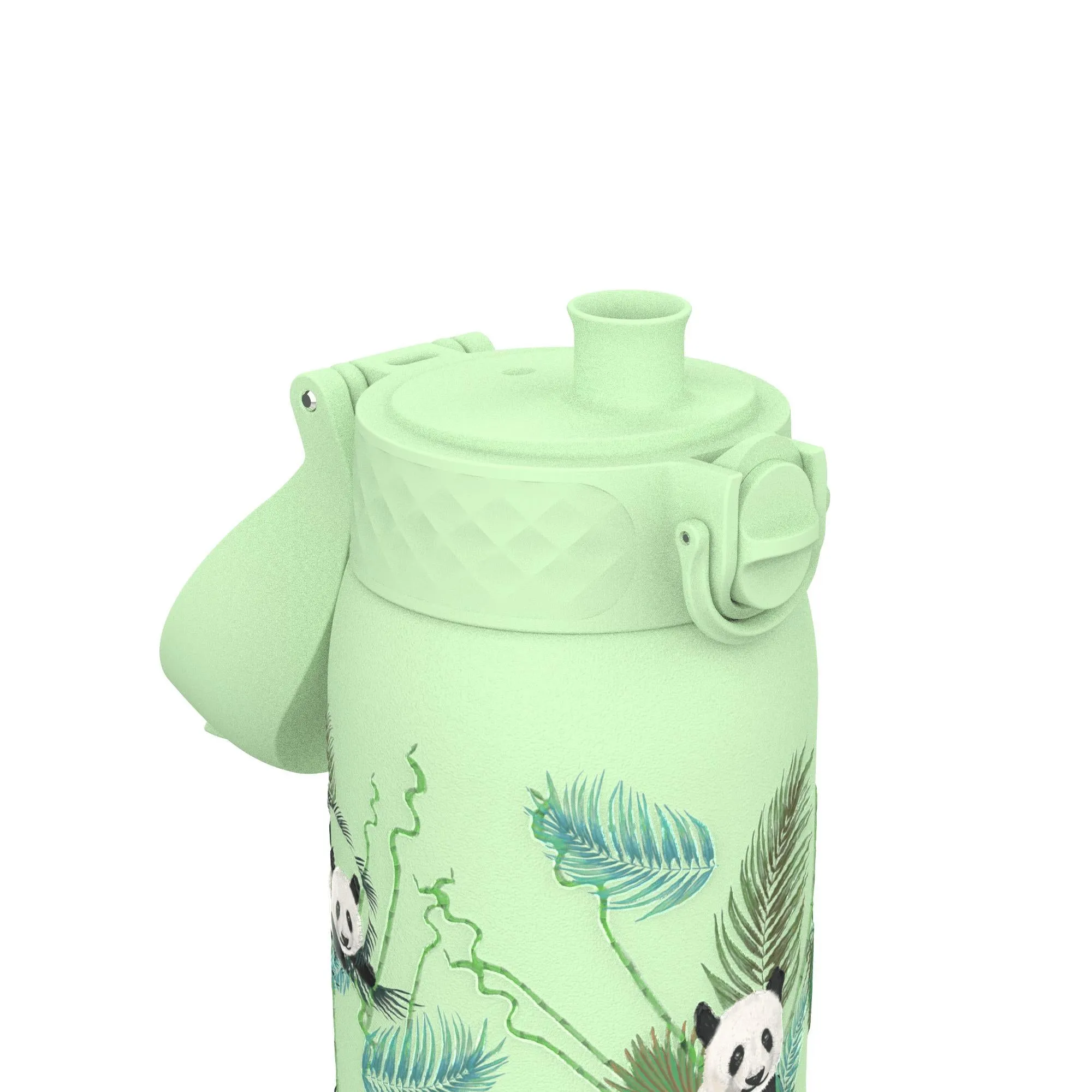 Leak Proof Kids Water Bottle, Stainless Steel, Pandas, 400ml (13oz)