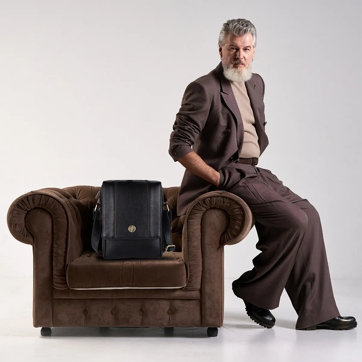 Leather Slingbag For Men - Adjustable Strap - 1 Year Warranty