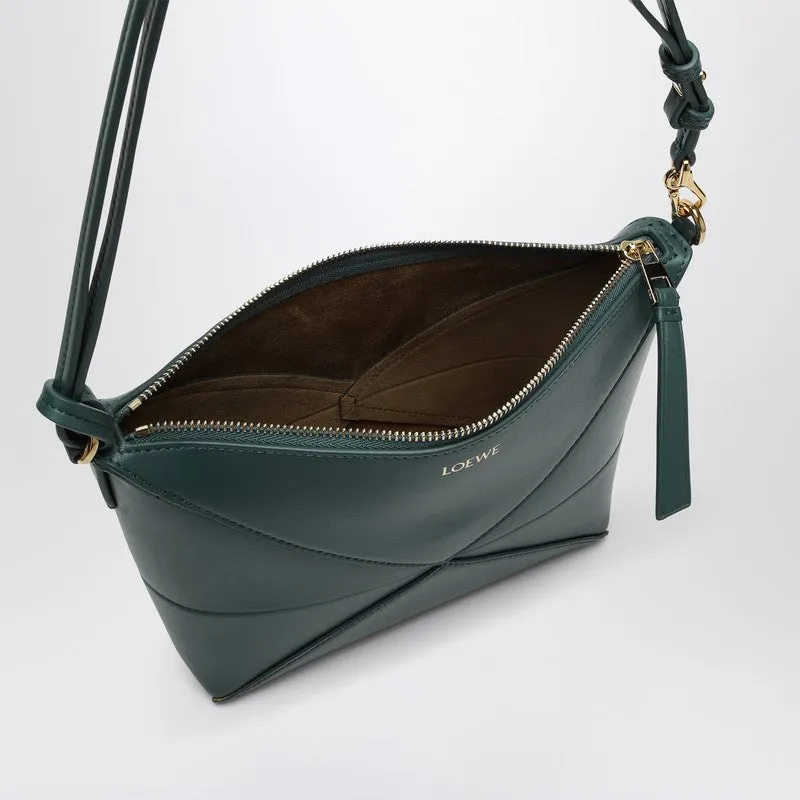 Loewe Puzzle Fold Green Clutch Bag Women
