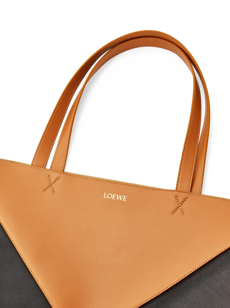 Loewe Women Puzzle Fold Tote Xl Bag In Shiny Calfskin