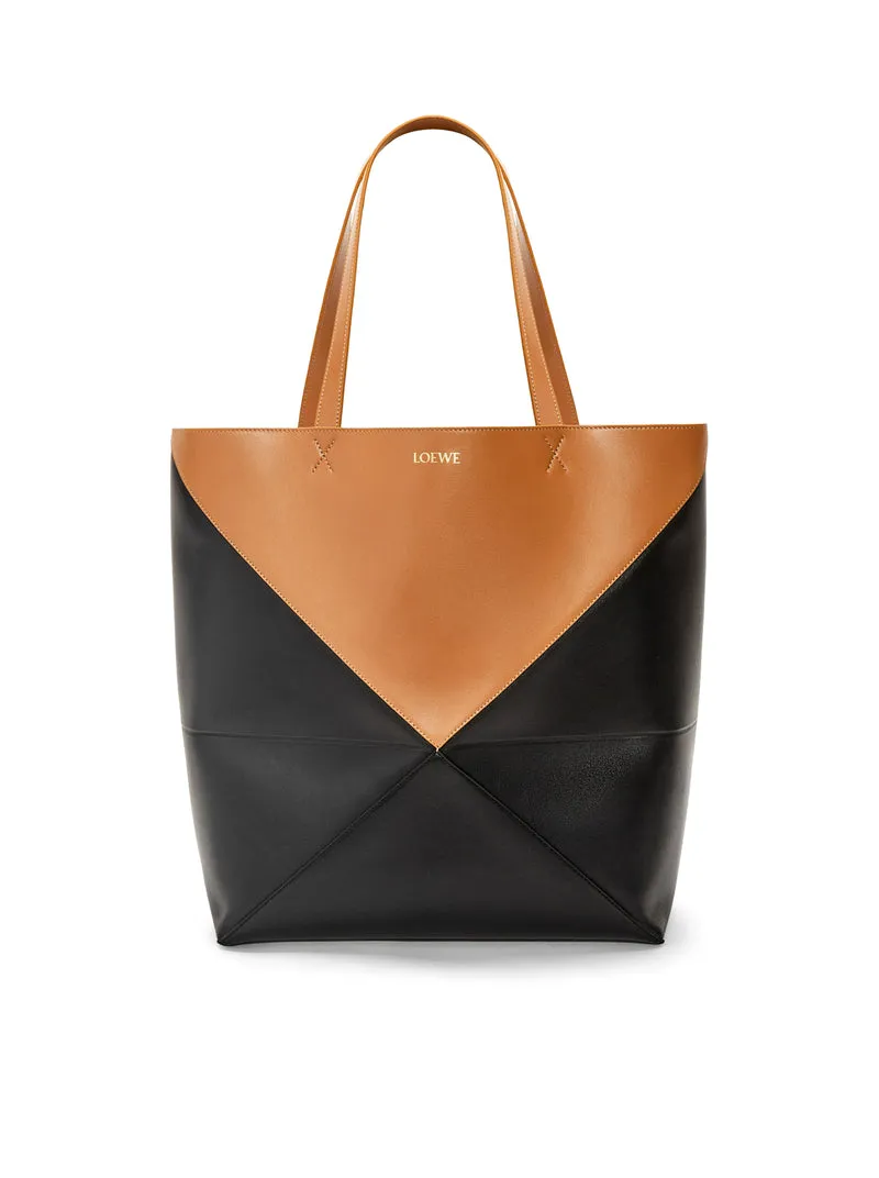 Loewe Women Puzzle Fold Tote Xl Bag In Shiny Calfskin