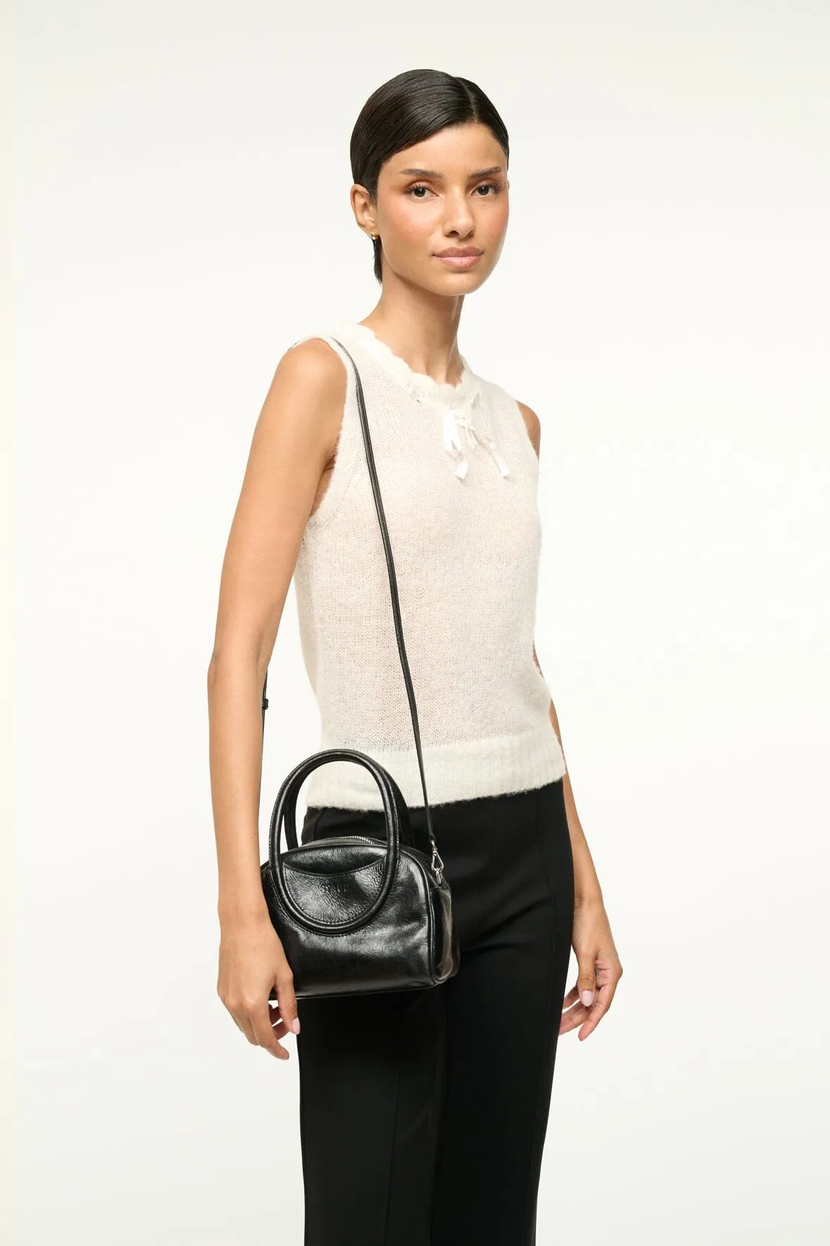 MAUDE MINI BOWLER BAG | BLACK