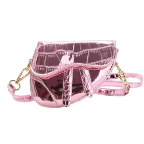 METALLIC MINI SADDLE  BAG