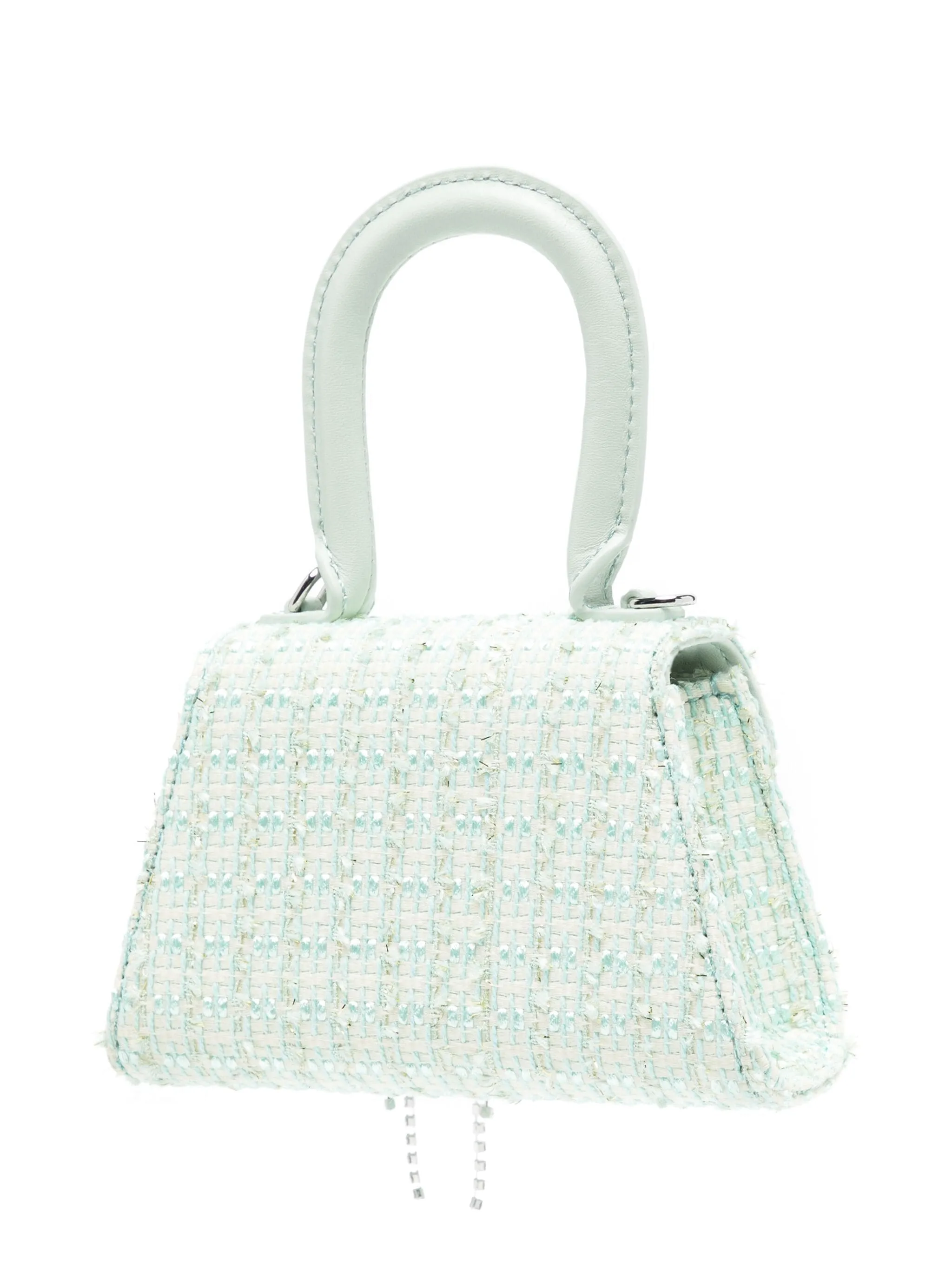 Mint Boucle Micro Bow Bag