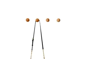 Modern Wood Ball Hooks, Single Organizer, Hat Rack, Towel Hook - Natural
