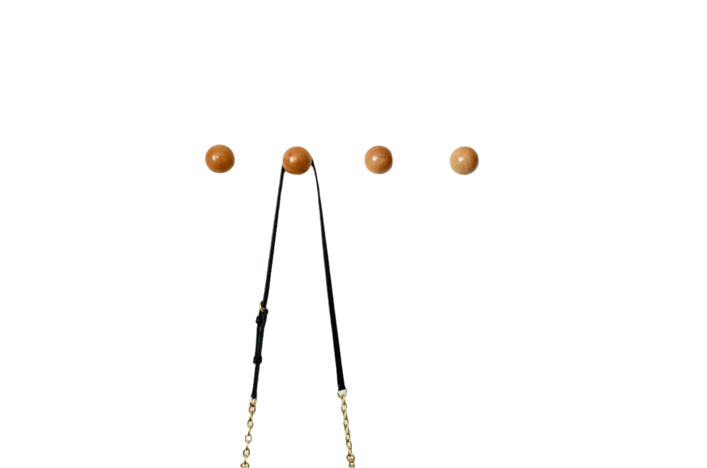 Modern Wood Ball Hooks, Single Organizer, Hat Rack, Towel Hook - Natural