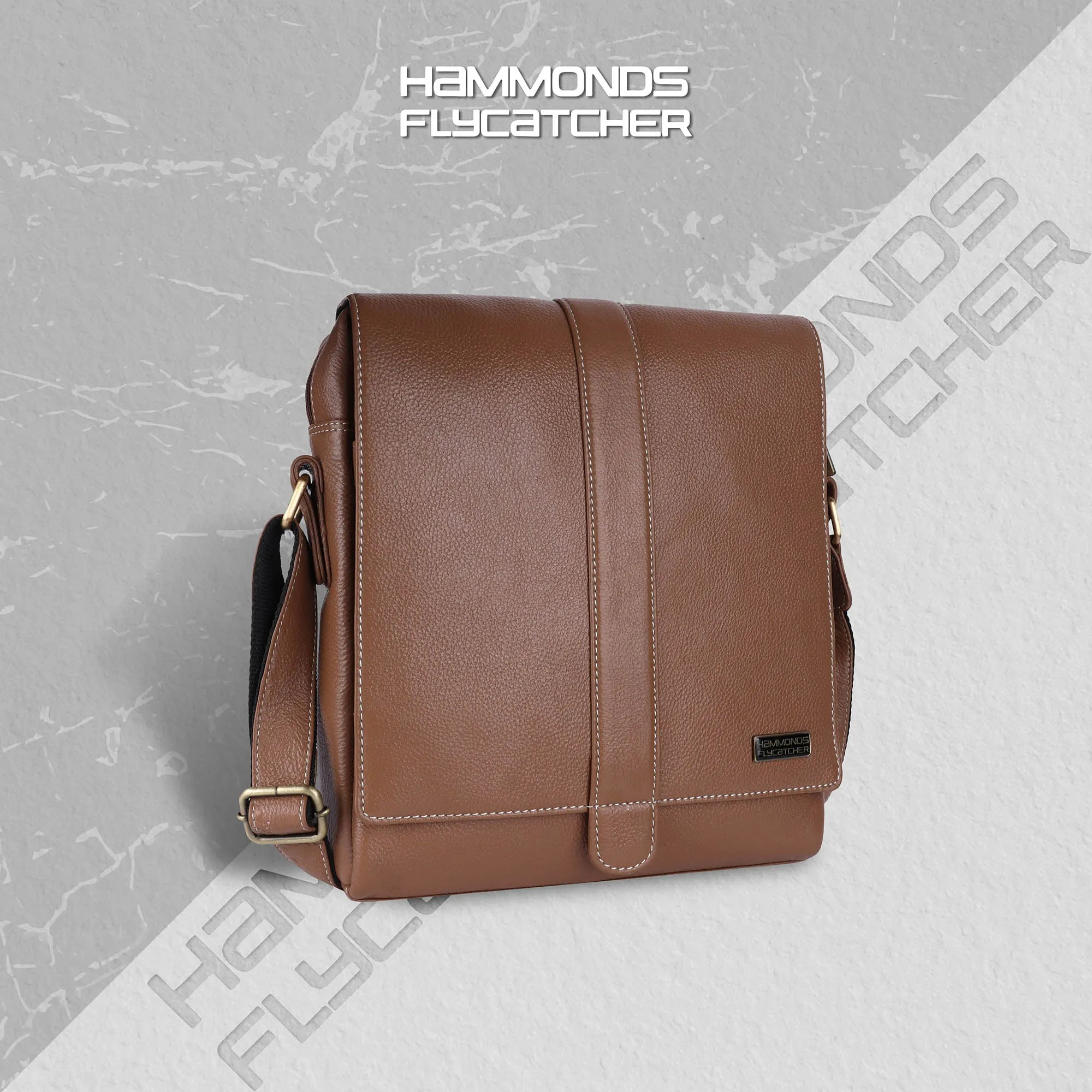 One Side Bag For Men - Genuine Leather - Sling Bag With Adjustable Strap - 1 Year Warranty